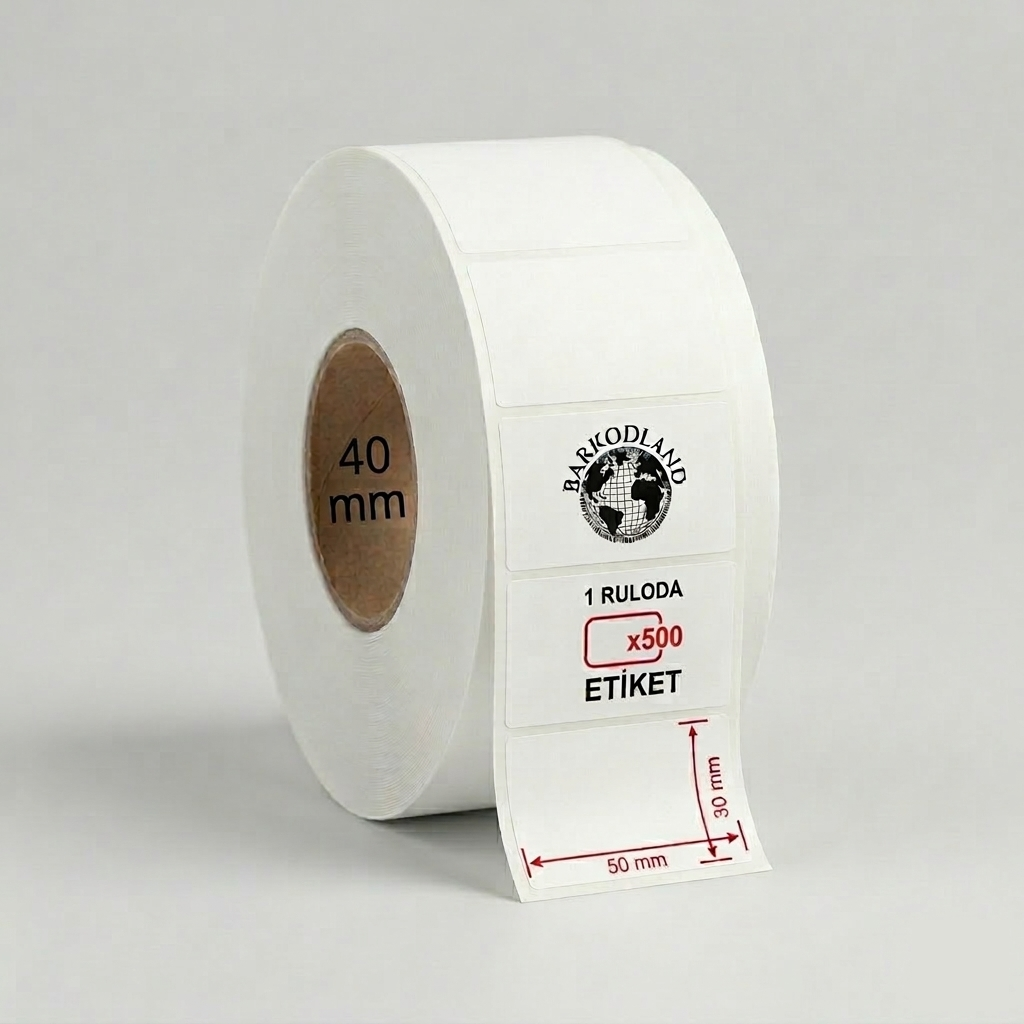 50 mm x 30 mm Termal Etiket (Sticker)