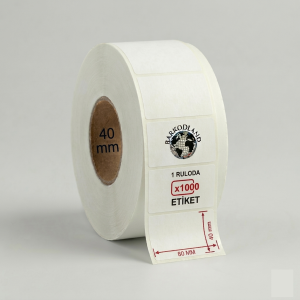 80 mm x 40 mm Vellum Etiket